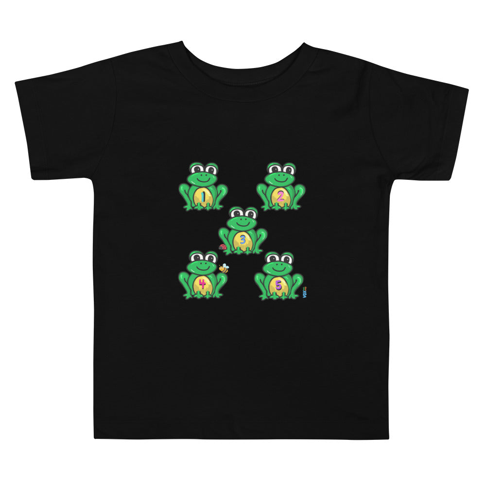 Frog T-Shirt For kids | Five Little Frogs Toddler Short Sleeve Tee