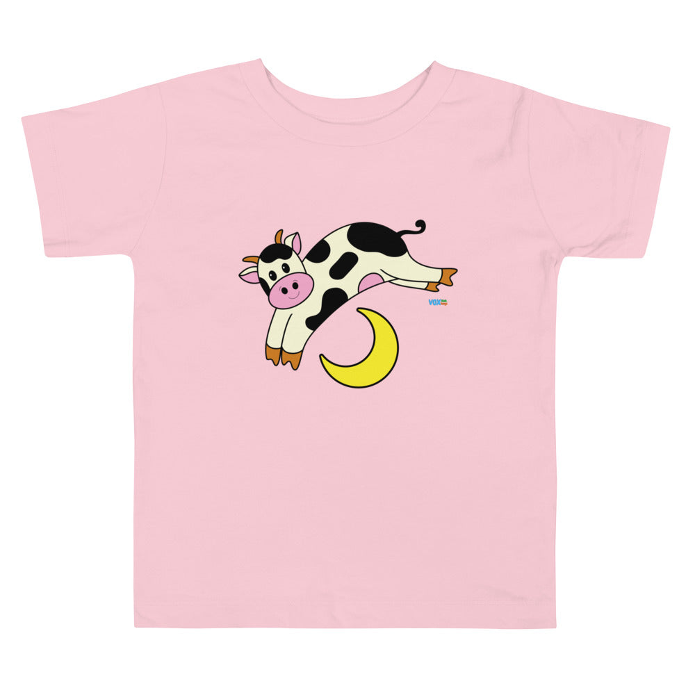 Cow T-Shirt Kids | The Cow Jumped Over The Moon | Toddler T-Shirt By MyVoxSongs Nursery Rhymes