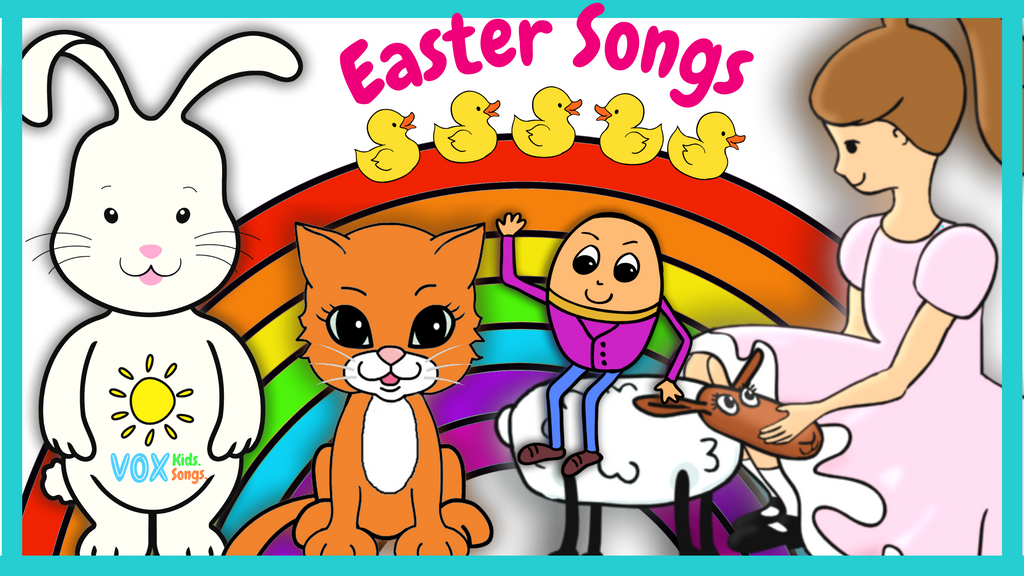 Easter Songs For Kids with Lyrics | Happy Easter Little Bunnies