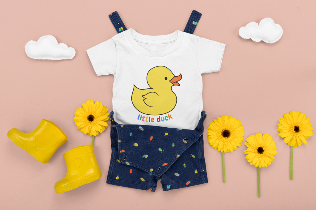 Duck tshirt, Cute tshirts for Kids, MyVoxSongs merch tees for toddler, baby girl, baby boy, baby shower & birthday gifts