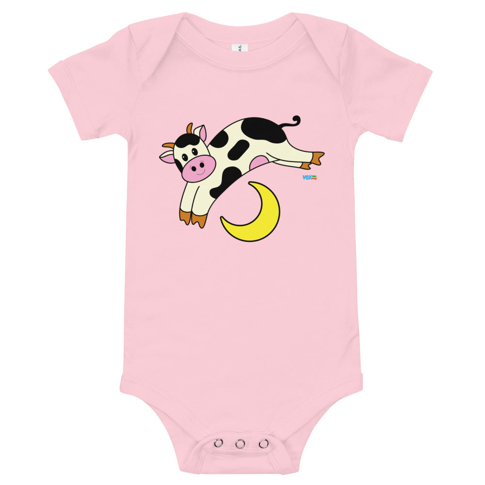 Cow Baby One-piece/bodysuit | The Cow Jumped Over The Moon | Baby & toddler onesies By MyVoxSongs Nursery Rhymes