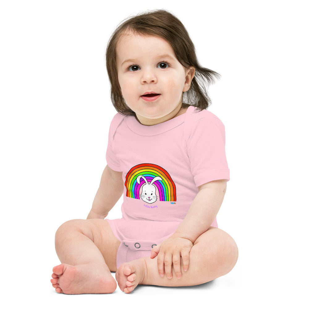 Rainbow Bunny - Baby short sleeve one piece