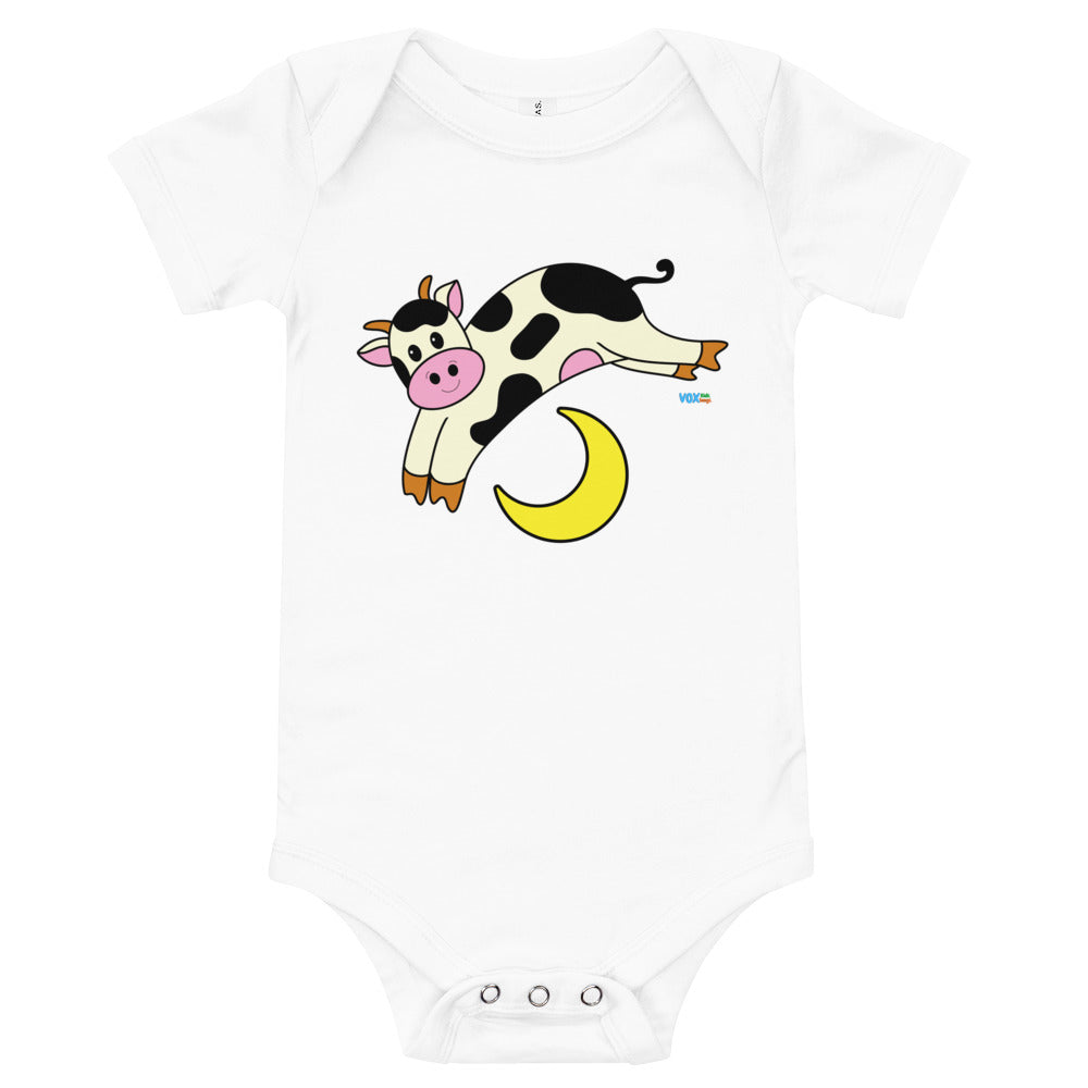 Cow Baby One-piece/bodysuit | The Cow Jumped Over The Moon | Baby & toddler onesies By MyVoxSongs Nursery Rhymes