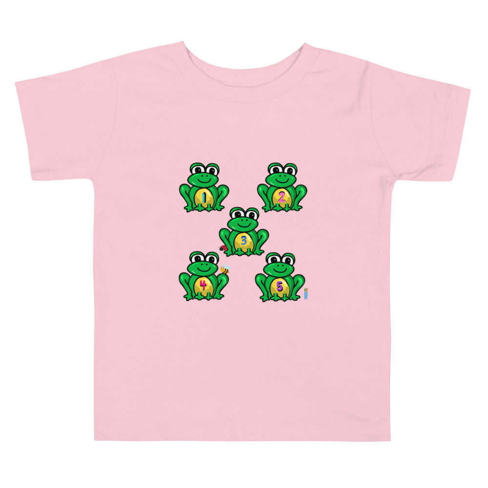 Frog T-Shirt For kids | Five Little Frogs Toddler Short Sleeve Tee