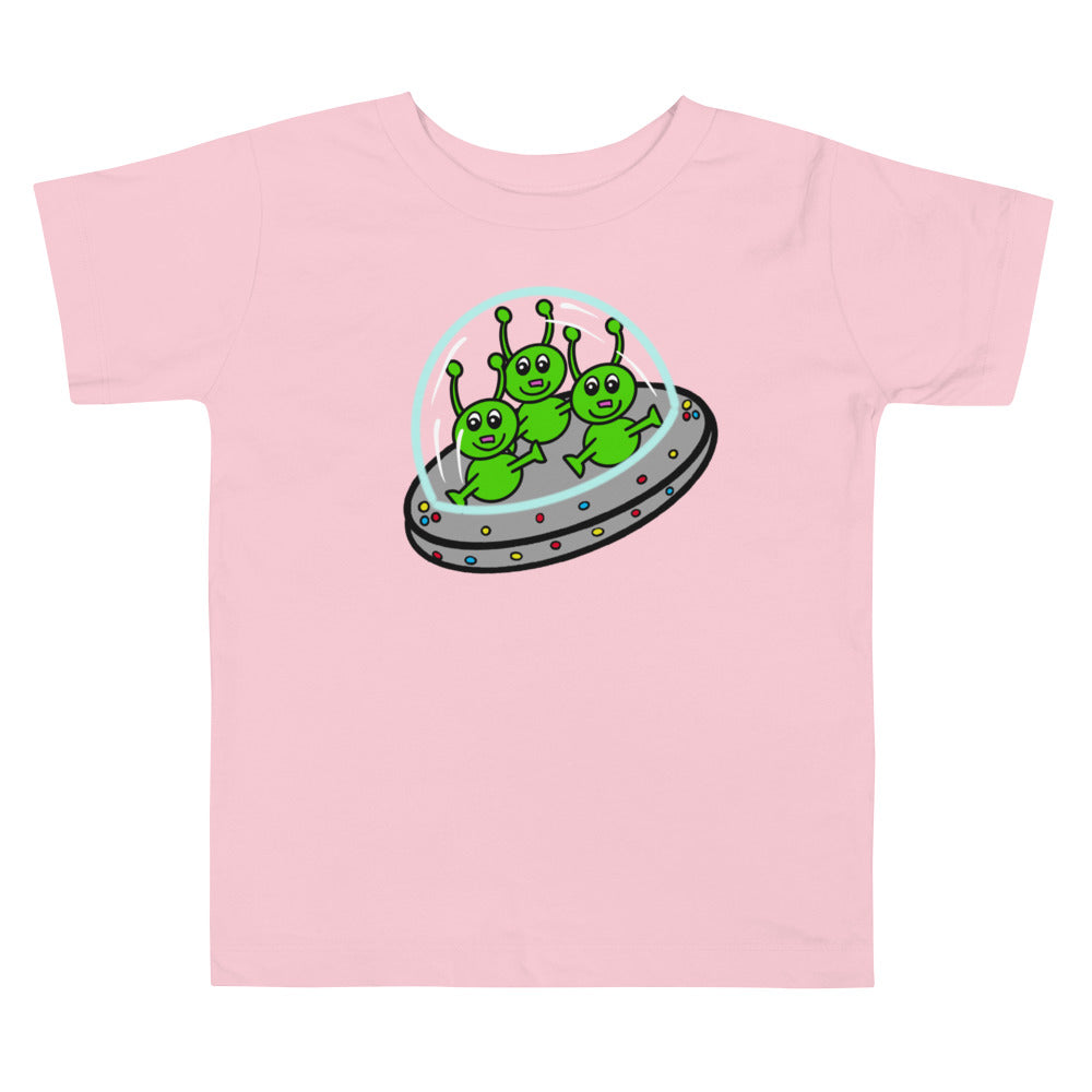 3 Little Men In A Flying Saucer T-Shirt for Kids, Baby and Toddler