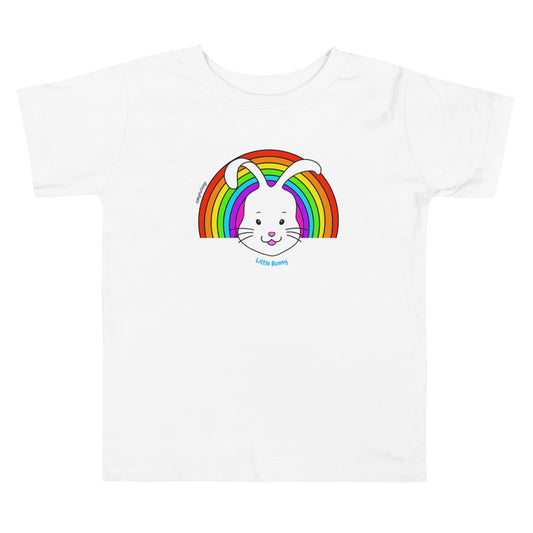 Rainbow Little Bunny Toddler Short Sleeve T-Shirt