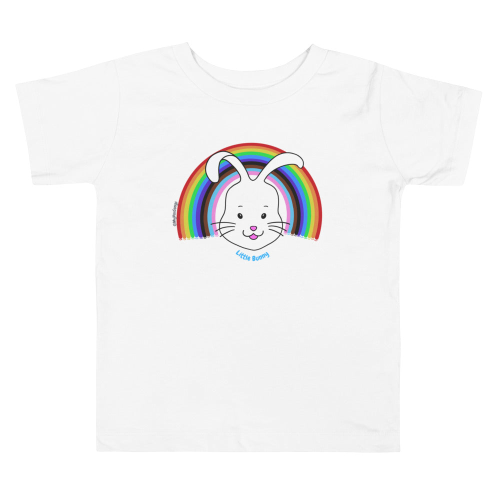 Little Bunny Celebrate Pride Month Toddler Short Sleeve Tee